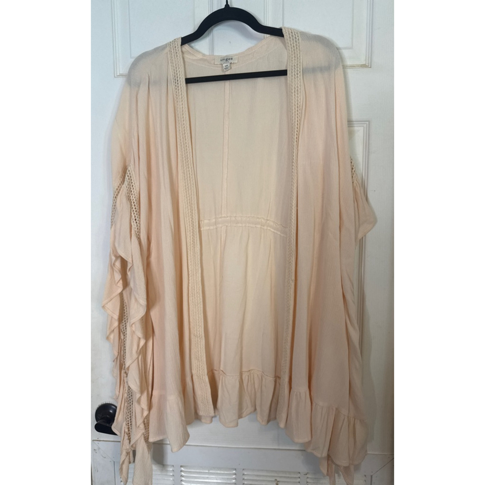 Umgee Beige Ruffle Open Cover S/M - Picture 2 of 4